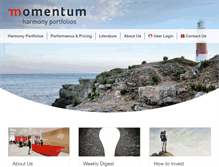 Tablet Screenshot of harmonyportfolios.com